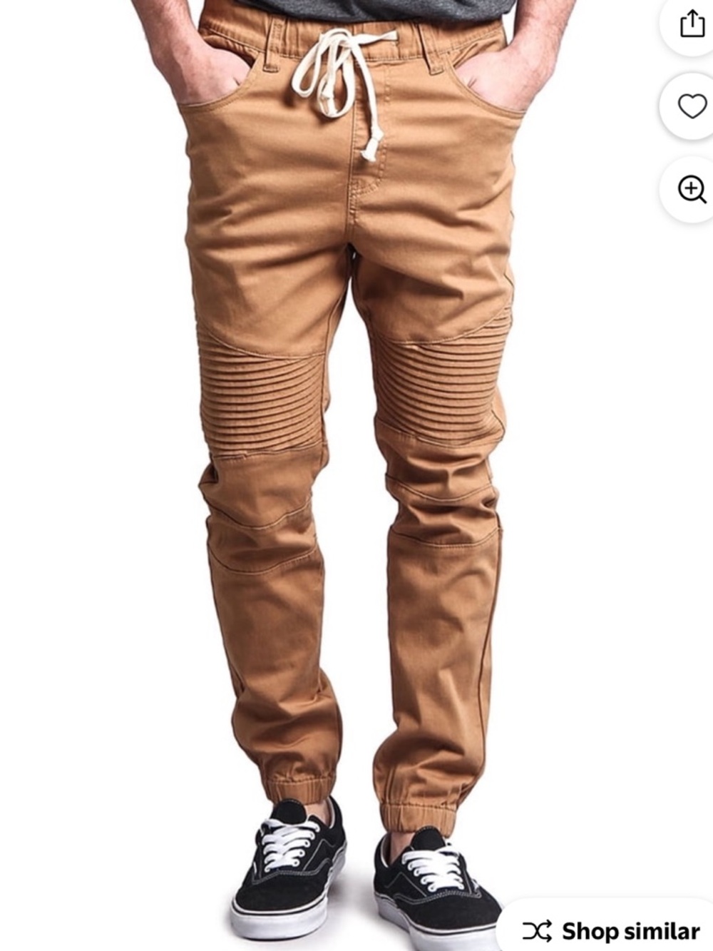 Free Planet Casual Drawstring Pants in Camel Brown